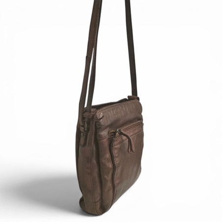 Sac cuir g CONTI vintage souple 4203379 choco coté