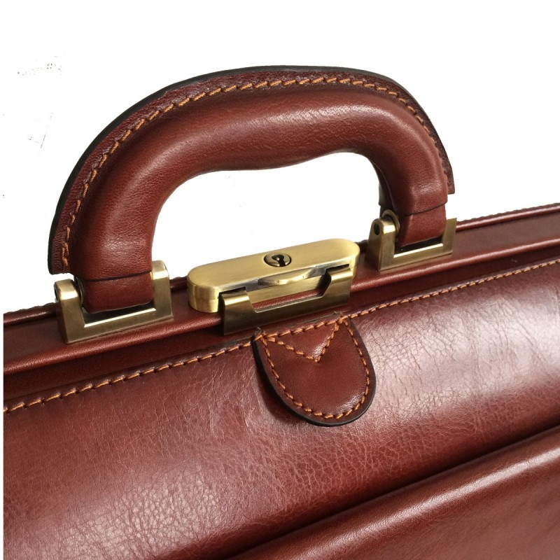 Cartable US Gérard Hénon 5555 marron détail