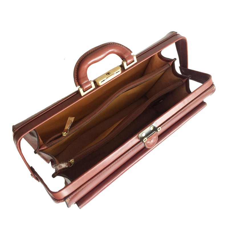 Cartable US Gérard Hénon 5555 marron ouverte