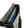 sac besace cuir grainé noir detail