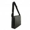 sac besace cuir grainé noir detail