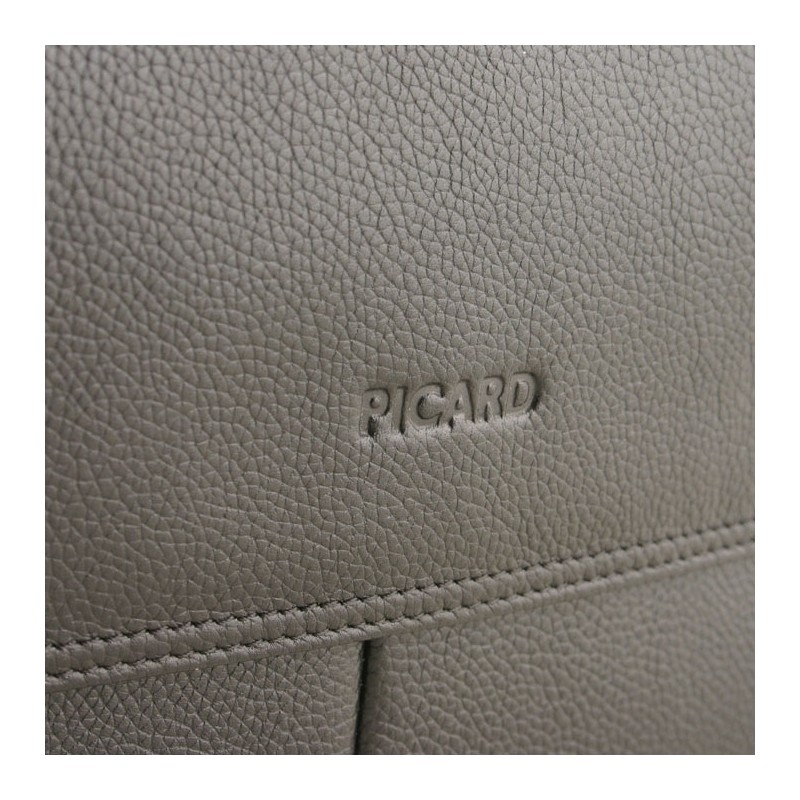 sac besace cuir grainé noir detail