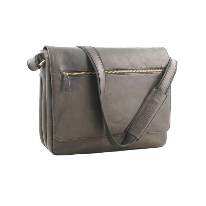 Sac besace ordinateur G. Hénon 5273 noir face