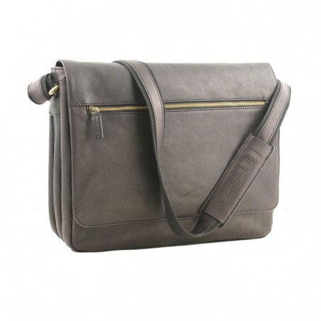 Sac besace ordinateur G. Hénon 5273 noir face