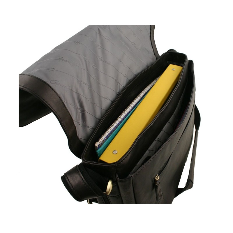 Sac besace ordinateur G. Hénon 5273 noir intérieur