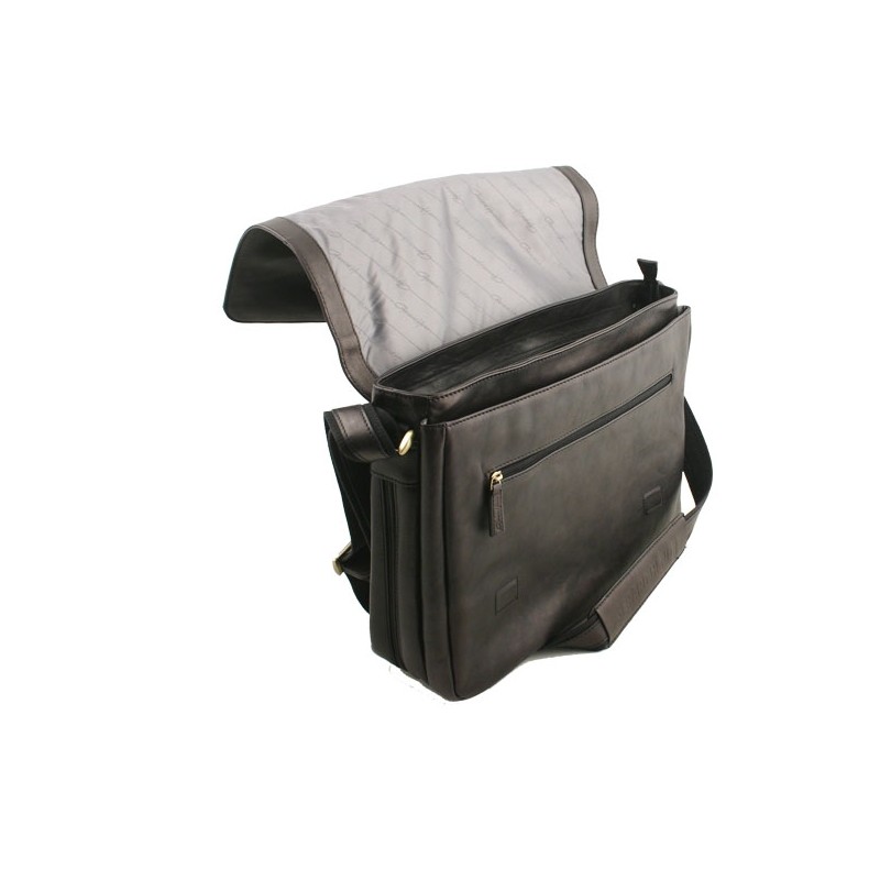 Sac besace ordinateur G. Hénon 5273 noir ouvert