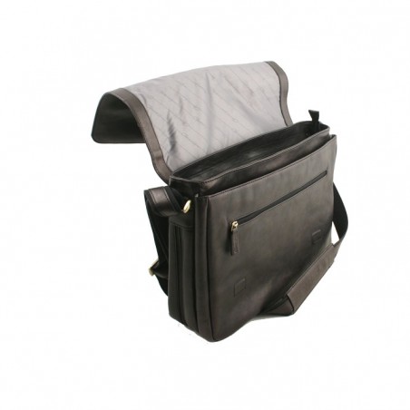 Sac besace ordinateur G. Hénon 5273 noir ouvert
