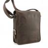 Sac besace rabat long G.Hénon 8151 marron foncé