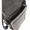 Sac besace rabat long G.Hénon 8151 noir ouverte