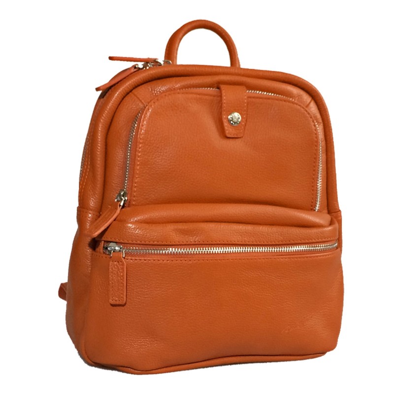 Petit sac à dos féminin G.Hénon 16265 orange face