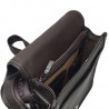 Sac homme à rabat long Gérard HENON 2951 GOLF marron foncé intérieur