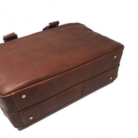 G.CONTI grand porte doc medical cuir cognac fond