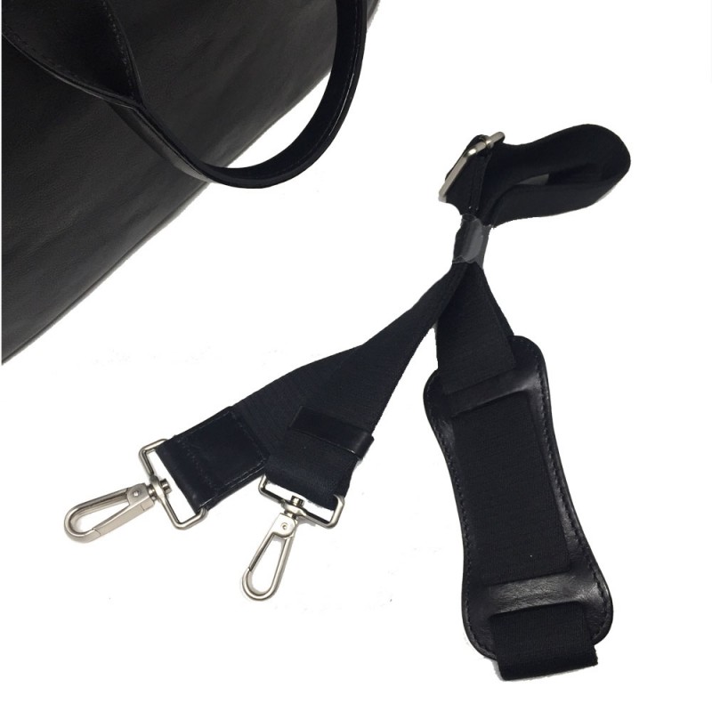 G.CONTI grand porte doc medical cuir noir bandoulière