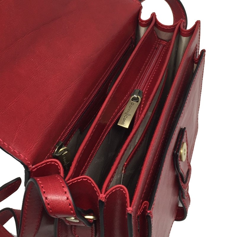 G.CONTI Sac Dame porté travers CLASSIC rouge