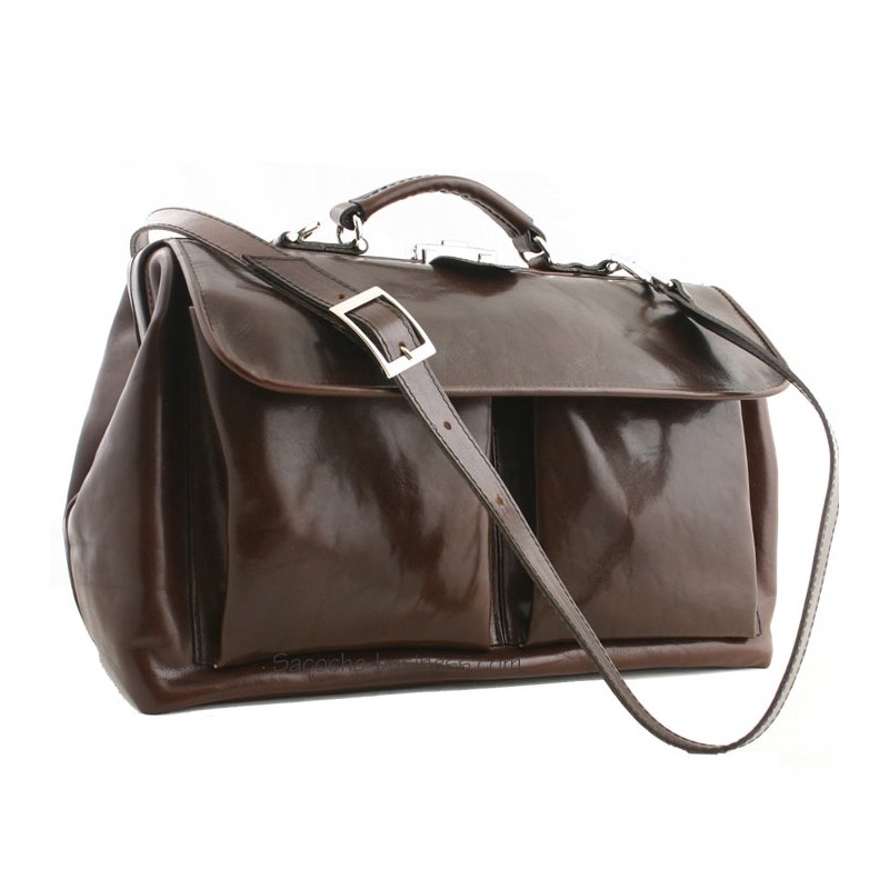 MUTSAERS - Serviette en cuir pour médecin 41cm  avec poches