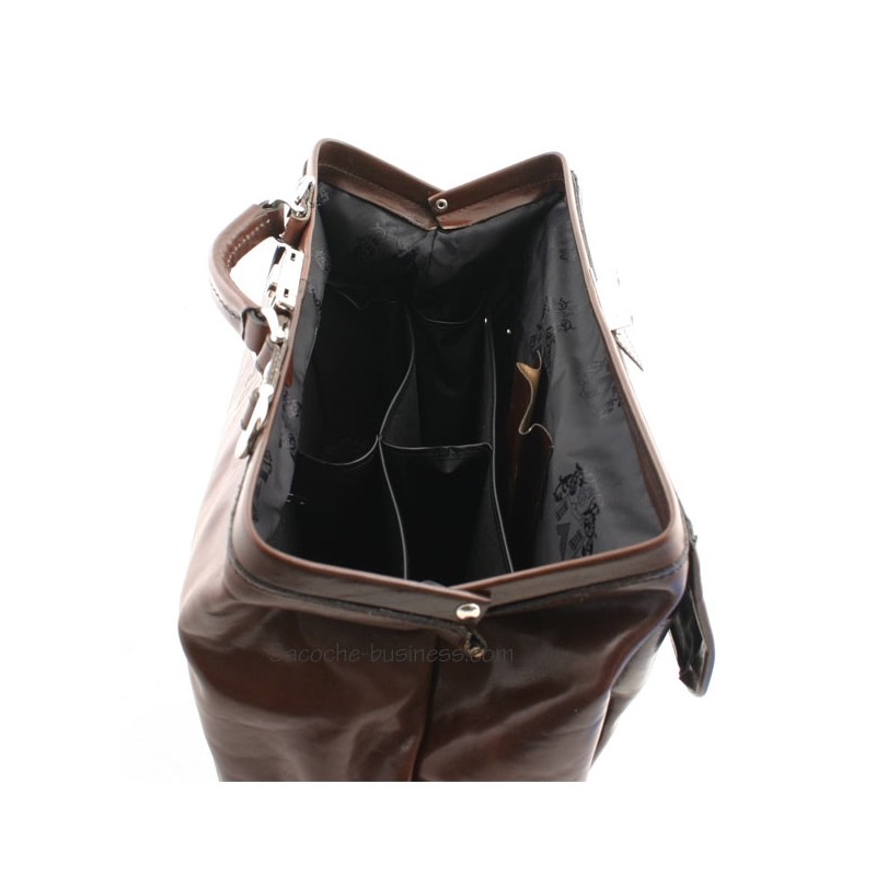 MUTSAERS - Serviette en cuir pour médecin 41cm  avec poches