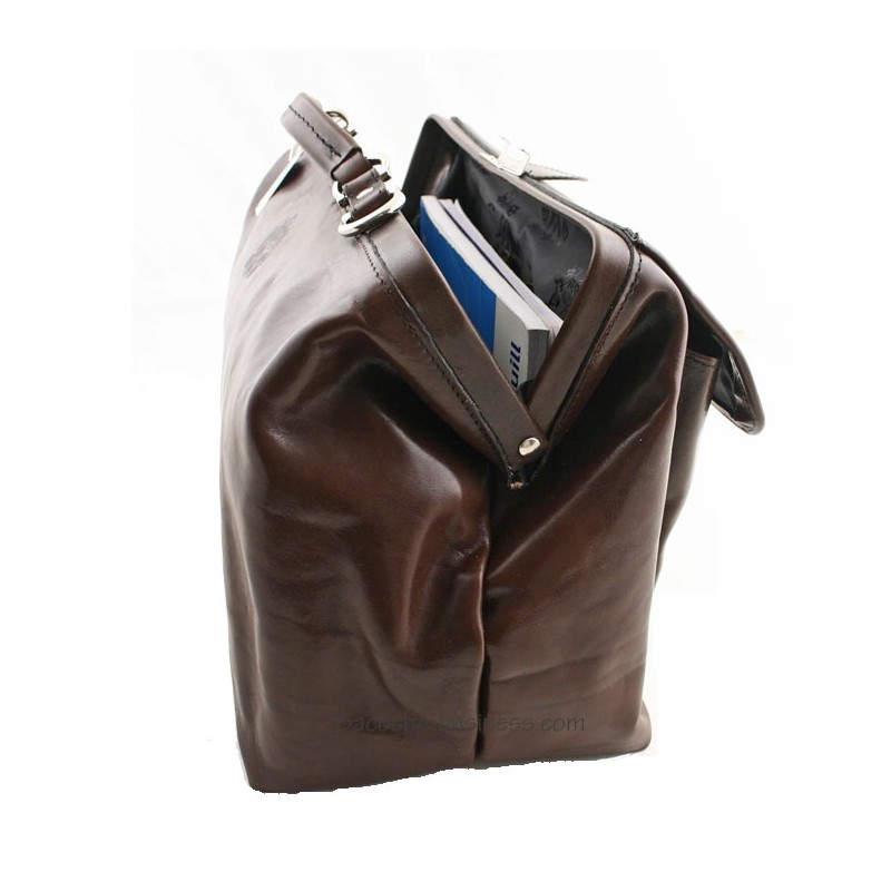 MUTSAERS - Serviette en cuir pour médecin 41cm  avec poches