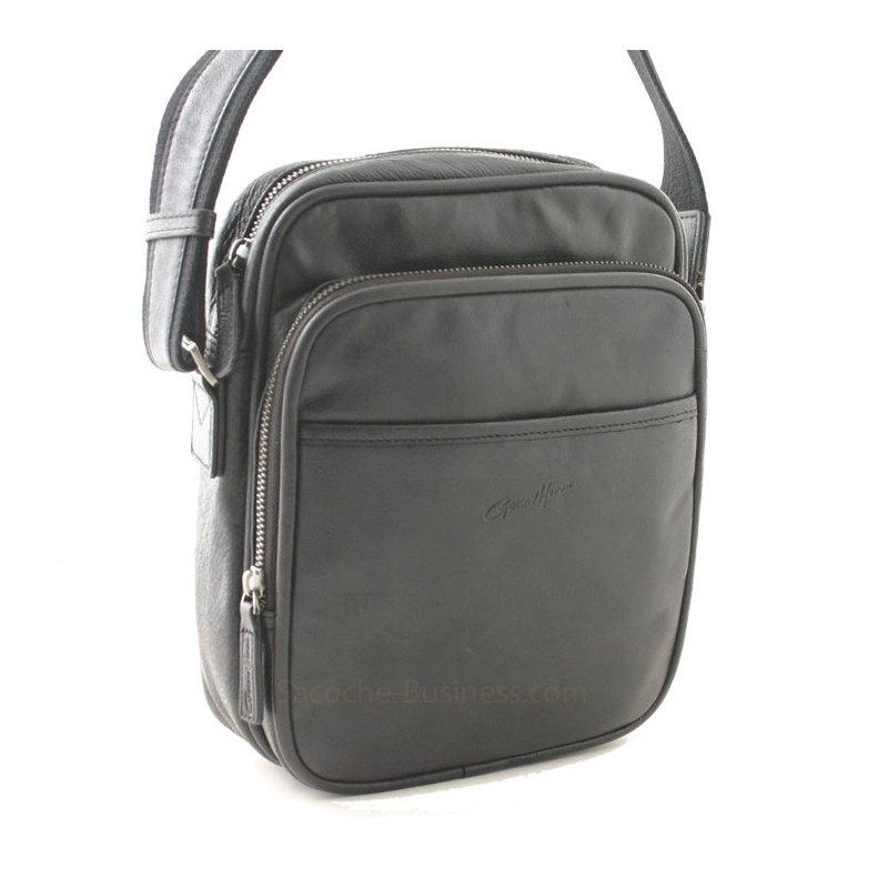 sac homme Henon Outland 8353 cuir noir