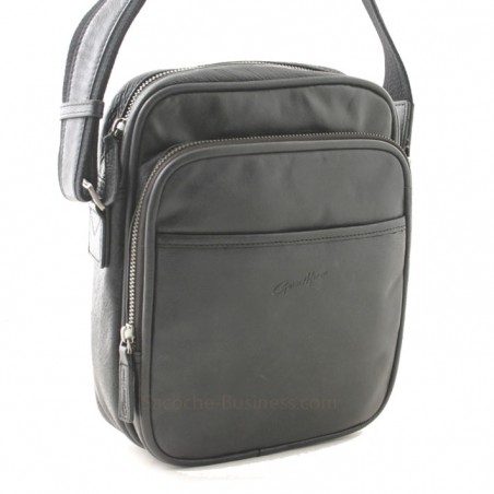 sac homme Henon Outland 8353 cuir noir