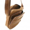 sac homme Henon Outland 8353 marron fauve ouvert