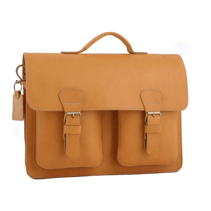 Cartable RUITER en cuir naturel
