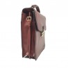 Gérard HENON sac homme cuir à poignée 8813 EXECUTIVE marron côté