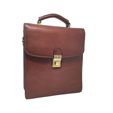 Gérard HENON sac homme cuir à poignée 8813 EXECUTIVE marron face
