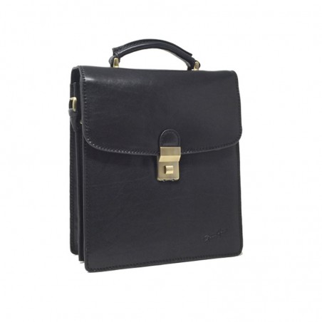 Gérard HENON sac homme cuir à poignée 8813 EXECUTIVE noir face