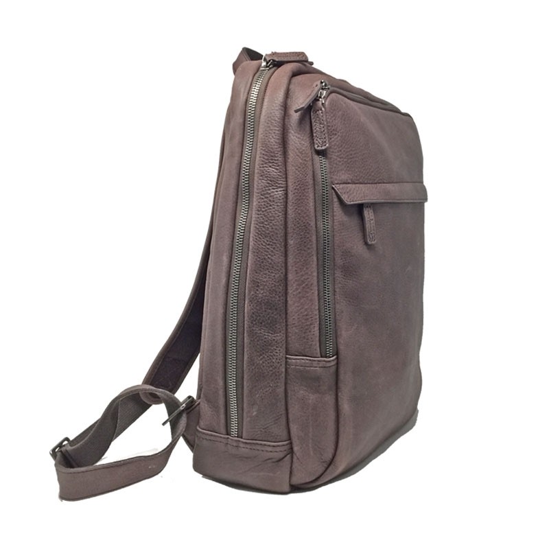 HENON sac à dos PC17" VINTAGE 7166 marron foncé profil