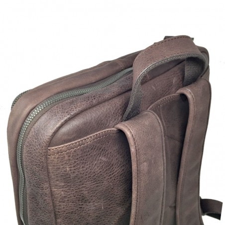 HENON sac à dos PC17" VINTAGE 7166 marron foncé dos