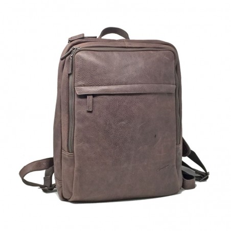 HENON sac à dos PC17" VINTAGE 7166 marron foncé face
