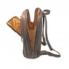 HENON sac à dos PC17" VINTAGE 7166 marron foncé côté