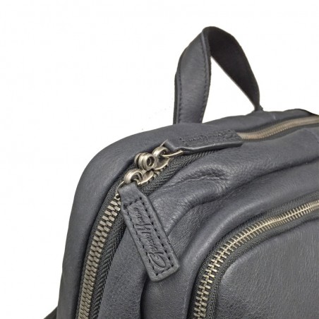 HENON sac à dos PC17" VINTAGE 7166 noir détail