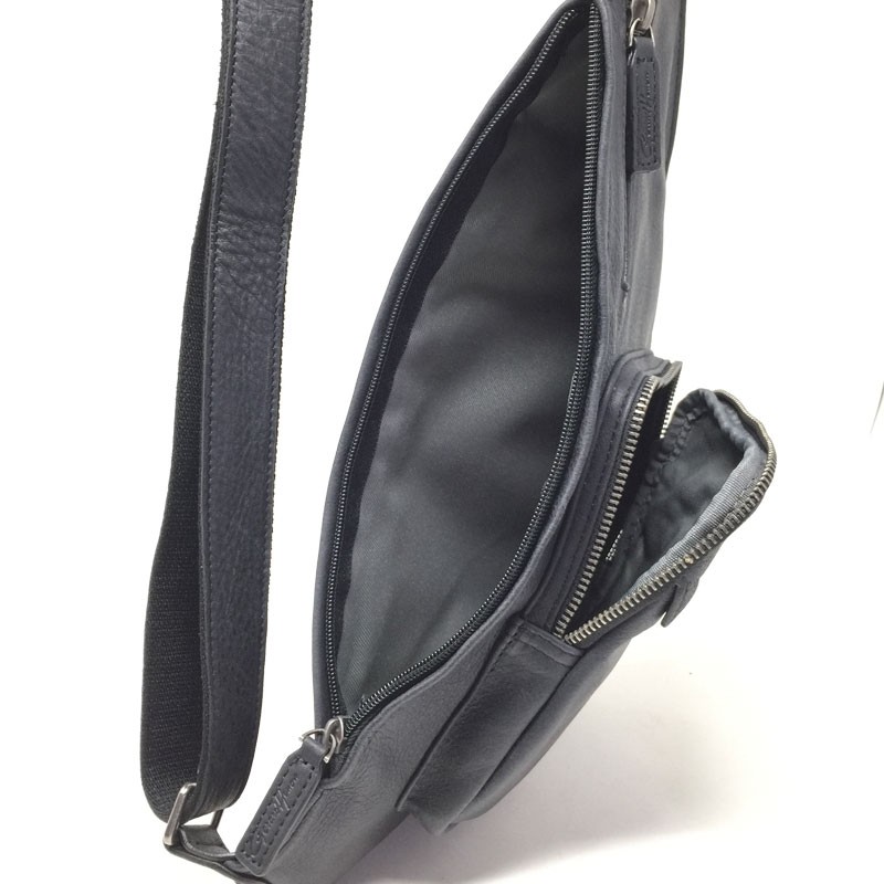 GERARD HENON Sacoche monobretelle 7158 VINTAGE noir ouvert