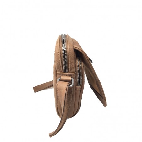 GERARD HENON Sacoche Homme cognac 7102 coté2