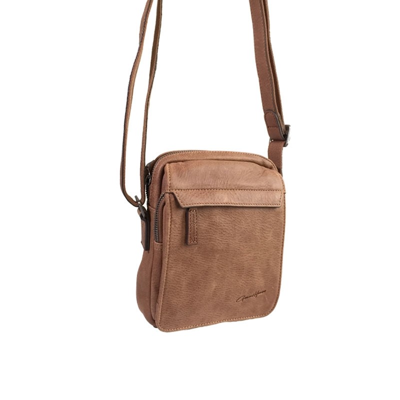 GERARD HENON Sacoche Homme cognac 7102 face