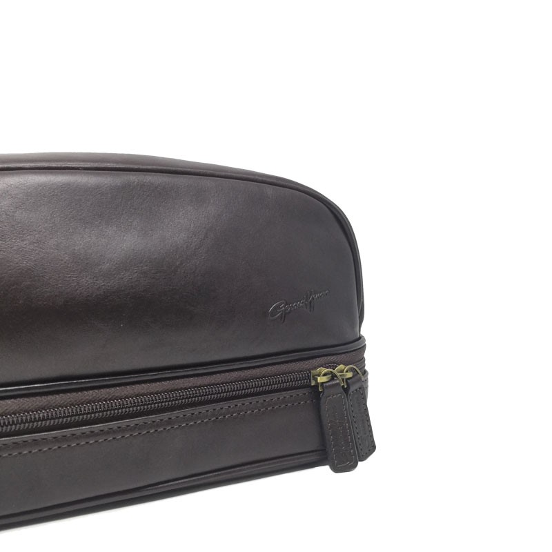 Trousse de toilette Gérard Henon 5104 Renaissance marron chocolat poche