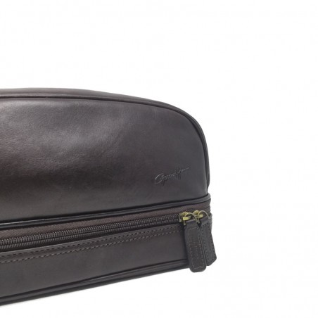 Trousse de toilette Gérard Henon 5104 Renaissance marron chocolat poche
