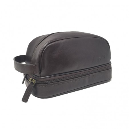 Trousse de toilette Gérard Henon 5104 Renaissance marron chocolat face