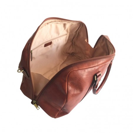 Sac voyage 24 h Gérard Henon 2290 Vérone cognac ouvert