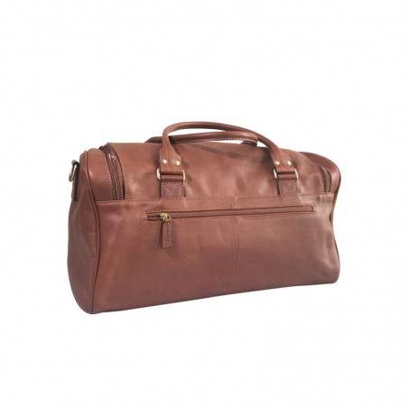 Henon 5289 sac voyage gerard HENON cognac dos