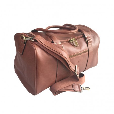 Henon 5289 sac voyage gerard HENON cognac bandouliere