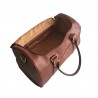 Henon 5289 sac voyage gerard HENON cognac ouvert