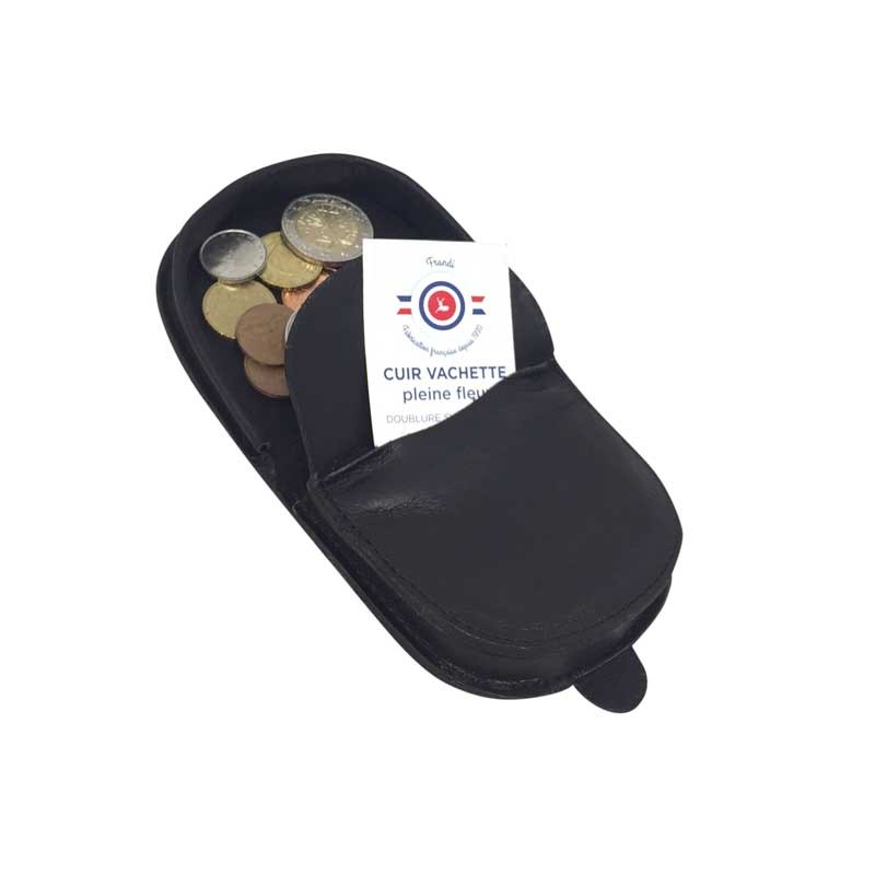 porte monnaie homme cuvette noir