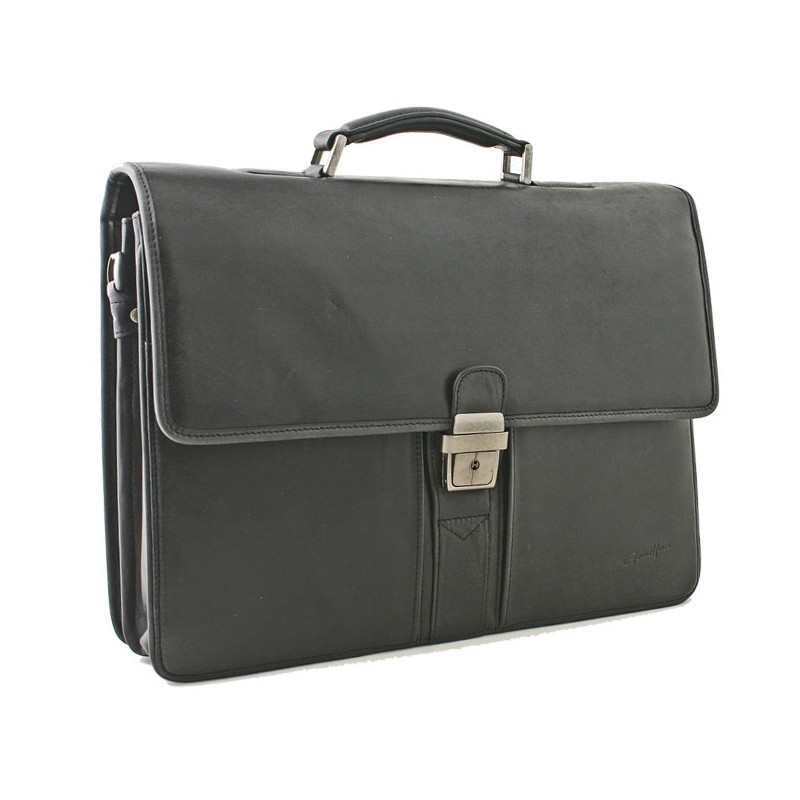Cartable 2 compartiments Outland 8326 noir face