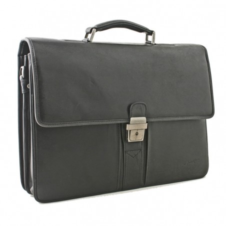 Cartable 2 compartiments Outland 8326 noir face