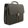 Cartable 2 compartiments Outland 8326 marron foncé face