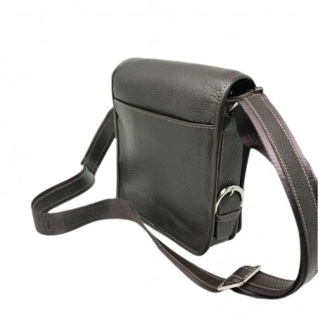 Sac homme à rabat long Gérard HENON 2951 GOLF marron foncé dos