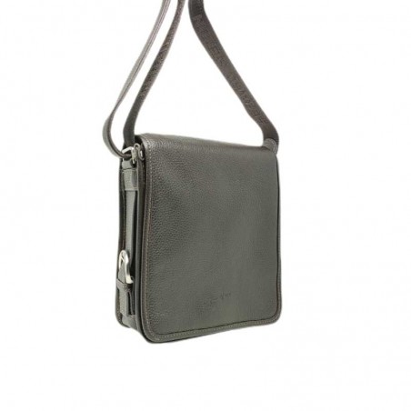 Sac homme à rabat long Gérard HENON 2951 GOLF marron foncé face