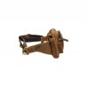 SAC BANANE CEINTURE cuir vintage veritable vue coté